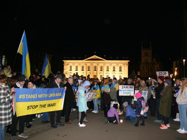 'We refuse to be forgotten!': Cambridge commemorates two year anniversary of the invasion of Ukraine