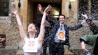 Zero Carbon mock wedding protests University ties to Shell