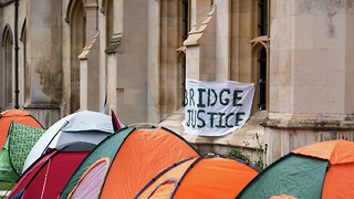 Cambridge students set up encampment calling for Israel divestment