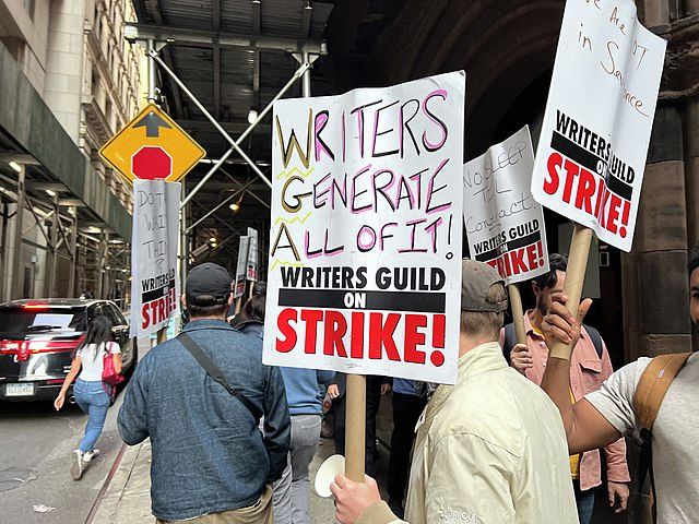 Screenwriters on strike