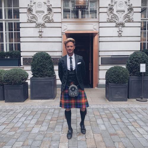 pride of lgbt tartan kilt
