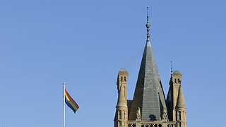 Gonville and Caius raises LGBT+ flag