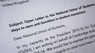 CUSU may have taken a month to actually post anti-Semitism letter
