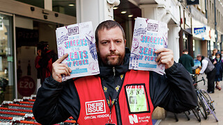 Big Issue seller kickstarts fundraising for coffee trike business