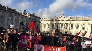 In pictures: Students, staff and trade unionists come together to protest outsourcing at Cambridge