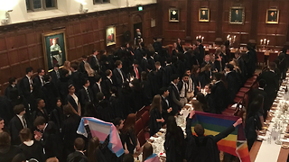 Students disrupt formal to protest Caius pride flag decision