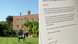 Jesus College bridles at horse theft hoax