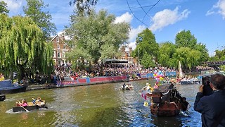Cardboard boat race dead in the water