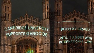 'Boycott Israel' projected onto King's College