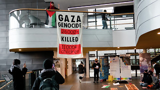 Campaigners stage sit-in against Cambridge's links to Israel and climate crisis