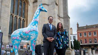 University supports care leavers campaign with giraffe sculptures