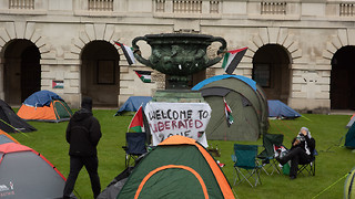 Exclusive: Cambridge students set up encampment outside Senate House