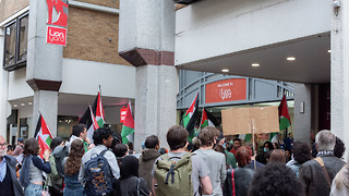 Workers stage walkout in solidarity with pro-Palestine encampment