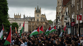 Hundreds gather for pro-Palestine vigil