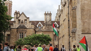 Students set up pro-Palestine encampment outside Trinity