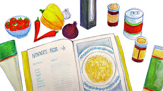 A Sunday evening and a faded cookbook 