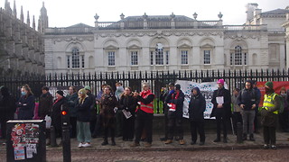 Protesters call on university staff to support strike action