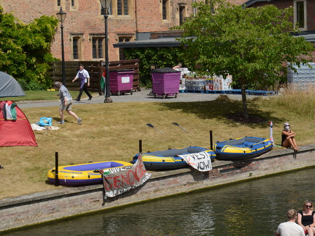Pro-Palestine protesters occupy Magdalene with encampment flotilla