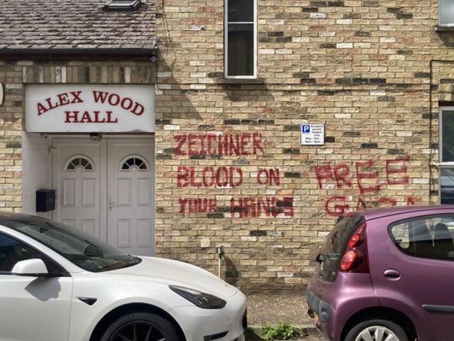 Cambridge Labour offices targeted by pro-Palestine graffiti