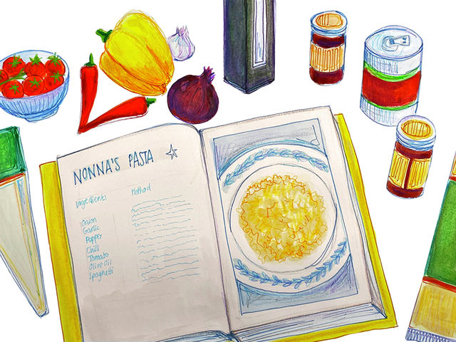 A Sunday evening and a faded cookbook 